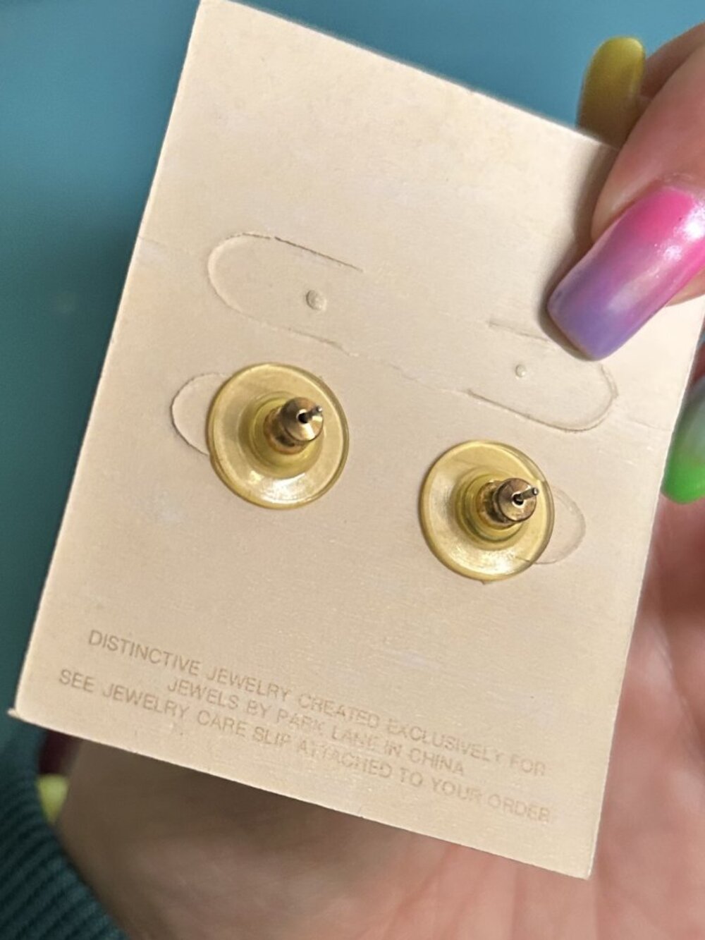 Jewels by Park Lane Dainty Gold Butterfly Studs Minimalist NWT - Picture 3 of 3
